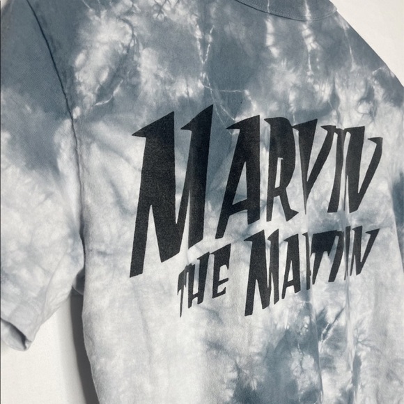 Tailgate Marvin the Martian Faded Blue Gray Tie-Dye T-Shirt - Picture 4 of 5